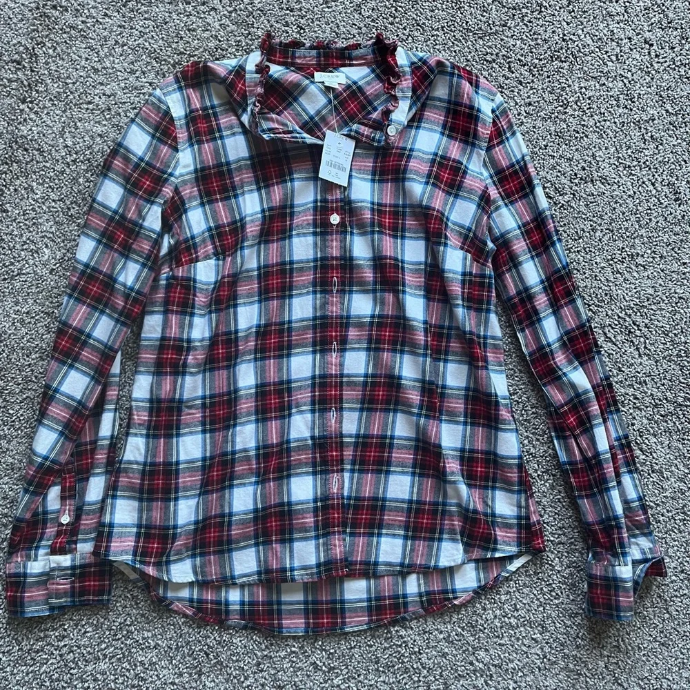 NWT J Crew Plaid Button Up - Picture 1 of 2